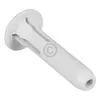 A white plastic wall plug with a flange is shown against a white background. Produktbild-Vorschau