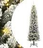 vidaXL Umelý vianočný stromček so snehom 150 LED 150 cm Náhľad obrázku produktu 7