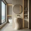 Standwaschbecken Melody Asymmetrisch 490x390x840 mm Beige Produktbild-Vorschau 2