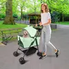 Chariot pour chien pliable avec sac de transport amovible. Voir les images du produit 2