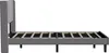 UnboxG Polsterbett 90x200 cm Grau aus Leinenstoff, Produktbild-Vorschau 9