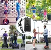A collage of images showing people riding self-balancing scooters and a power charger. Podgląd zdjęcia produktu