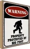 vianmo Holzschild 40x30 cm Warning property protected by Produktbild-Vorschau 1