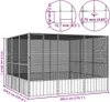 vidaXL Ptačí klec antracitová 302,5x324,5x211,5 cm Náhled obrázku produktu 5