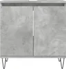 vidaXL Badschrank Betongrau 58 x 33 x 60 cm Holzwerkstoff - Produktbild-Vorschau 5