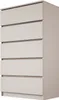 A tall, narrow chest of drawers with five drawers. Voir les images du produit