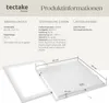 Product information and dimensions for a LED panel. Produktbild-Vorschau