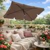 Balkon Sonnenschirm 200x125cm Balkonschirm Rechteckig Produktbild-Vorschau 2