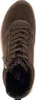 A top-down view of a brown suede boot with a leopard print lining. Voir les images du produit