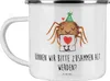 Mr. & Mrs. Panda Emailletasse Spinne Agathe Brief - Weiß - Produktbild-Vorschau 1