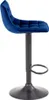 Barhocker H-95 43x84x44 cm Samt höhenverstellbar Fußstütze Produktbild-Vorschau 4