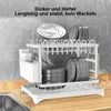 2-stufiger Geschirrständer mit Abtropfschale & Matte – Produktbild-Vorschau 3