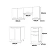 ULWEHOME | Küchenzeile 180 cm Kaschmir, Küchenmöbel-Set Produktbild-Vorschau 6