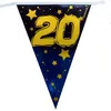 Goodymax® 20. Geburtstag Wimpelkette "Stars/Gold Metallic" Produktbild-Vorschau 2