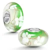 MATERIA by Matthias Wagner Glas Bead grün weiß mit Blumen Produktbild-Vorschau 2