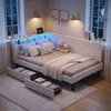 INONEFT Polsterbett 140x200cm mit LED und USB, Schlafsofa Produktbild-Vorschau 9