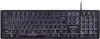 A black Perixx PERIBOARD-317 DE keyboard with white backlighting, shown from a top-down perspective on a white background. Anteprima dell’immagine prodotto