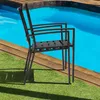 Stapelbare Gartenstühle 2er Set, pulverbeschichtetes Eisen, Produktbild-Vorschau 9