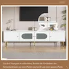Sweiko Eleganter 170x35x50cm TV-Schrank – Weißer Korpus mit Produktbild-Vorschau 10