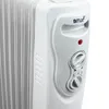 A close-up shot of a white electric oil radiator. Podgląd zdjęcia produktu