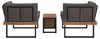 home24 Loungeset - 3-teilig - Akazie Massiv / Polyester Produktbild-Vorschau 9