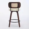 Lot de 3 tabourets de bar en bois avec dossier, pivotants à Voir les images du produit 6