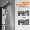 A shower panel system with multiple spray settings and a digital display, shown in a bathroom setting with water flowing. Anteprima dell’immagine prodotto