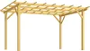 Outsunny Pergola jardin exterieur 3 x 4 m, pergola en bois, Voir les images du produit 1