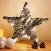 com-four® Kunstkerstster, besneeuwd met verlichting en Productafbeelding-voorbeeld 2