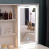 Schminktisch mit Schiebespiegel LED-Licht und Hocker Produktbild-Vorschau 3