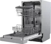 An open dishwasher with interior racks extended, shown against a white background. Produktbild-Vorschau