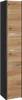 A tall, narrow cabinet with a wood-grain front and black sides. Náhľad obrázku produktu