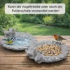 2er Set Vogeltränke „Sonnenblume“ aus Zement – Vogelbad & Produktbild-Vorschau 4