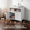 Meuble sous-lavabo FCH à 2 portes et étagères ouvertes, Voir les images du produit 3