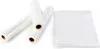 Three rolls of vacuum sealer bags and a stack of vacuum sealer bags are shown on a white background. Produktbild-Vorschau