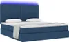 vidaXL Bett mit Stauraum und LED mit LED Blau 160 x 200 cm Produktbild-Vorschau 3