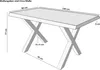 A diagram of a table with dimensions indicated. Produktbild-Vorschau