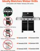 A graphic showing a Weber Genesis 300 series grill and compatibility information for various models. Produktbild-Vorschau