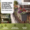 2x Bac à fleurs 11 litres support de montage intérieur Voir les images du produit 2