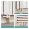 A collage of images showing different radiator valve connection types for heating systems. Produktbild-Vorschau