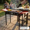 Holzkohlegrill Standgrill 120x31x65 cm Schwenkgrill BBQ Produktbild-Vorschau 2