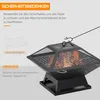 Outsunny Bol de feu avec pare-étincelles Grille de barbecue Voir les images du produit 6