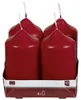 Stumpenkerze 9xØ5 cm bordeaux 4 Pack 6 Stück Podgląd zdjęcia produktu 1