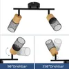ZMH LED Deckenleuchte Holz E14 Spots 2 Flammig Produktbild-Vorschau 4