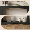 Konsolentisch 100 cm schmal Vintage Holz Schwarz Produktbild-Vorschau 5