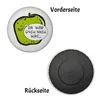 Wurm im Apfel Notizzettel Magnet rund mit weißem Produktbild-Vorschau 2