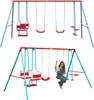 MUWO Spielgerüst mit 2 Schaukeln, Wippe & Gondel, robustem Produktbild-Vorschau 4