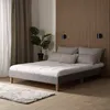 Homestyle4u futonová posteľ s matracom 140x200 čalúnená Náhľad obrázku produktu 18