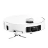 A white robot vacuum cleaner is shown from a diagonal angle against a white background. Produktbild-Vorschau