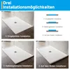 SONNI Vierkante douchebak van SMC-materiaal met afvoer, Productafbeelding-voorbeeld 7